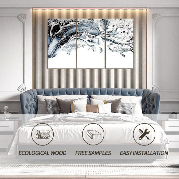 টিভি ব্যাকগ্রাউন্ডের জন্য আধুনিক 9mm 2.5cm হোম ডেকোর ইন্টেরিয়র WPC ওয়াল প্যানেল