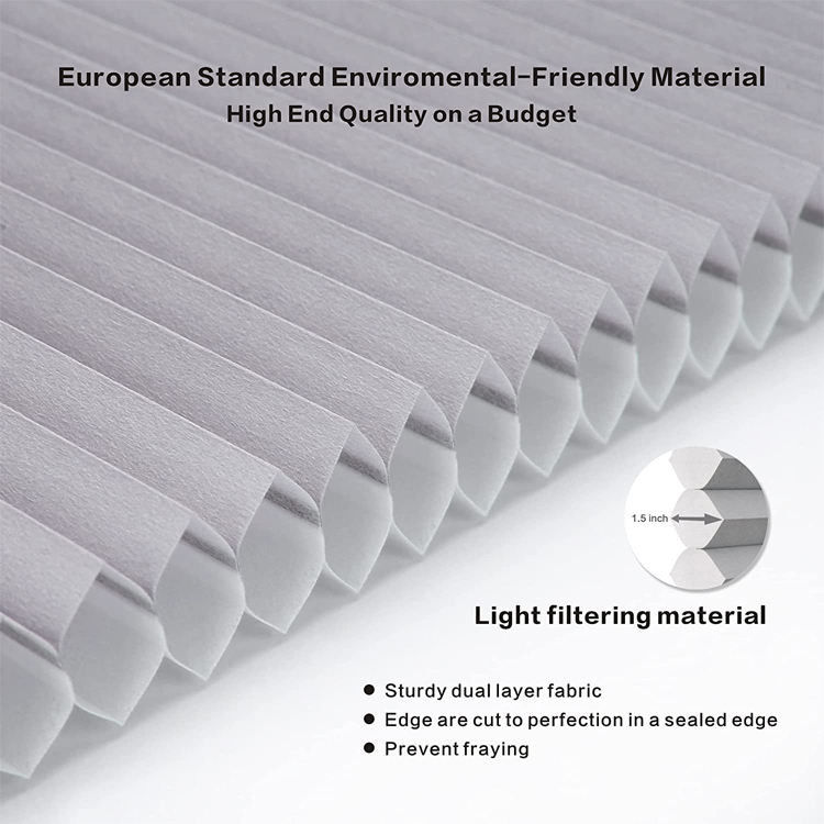 লাইট ফিল্টারিং ডে নাইট হানিকম্ব ব্লাইন্ডস হোটেল কর্ডলেস সেলুলার শেড