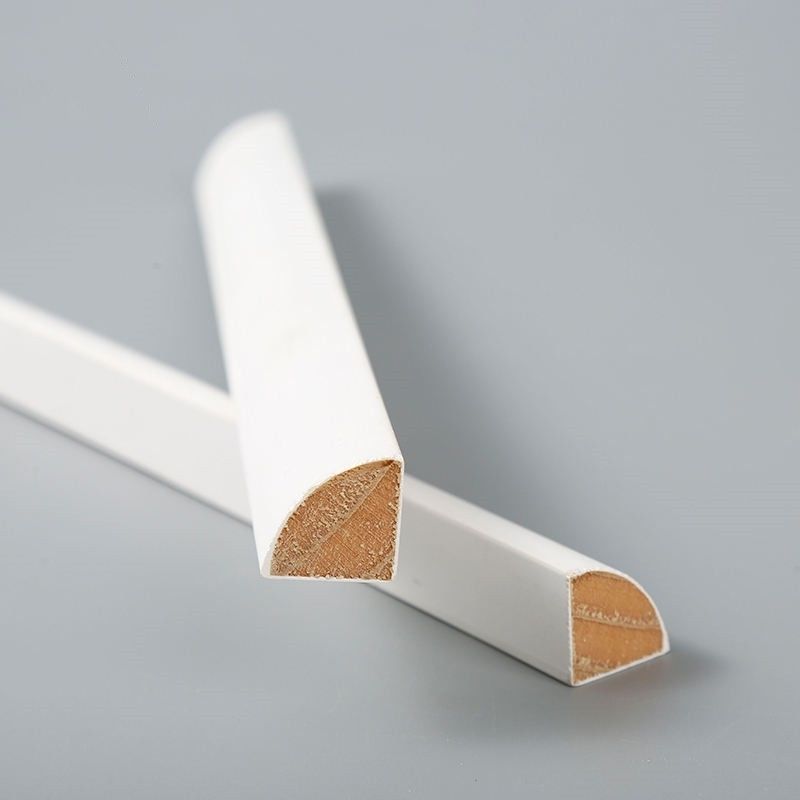 বিল্ডিং ডেকোরেশনের জন্য কোয়ার্টার রাউন্ড মোল্ডিং টিম্বার প্রাইমড কাঠের বোর্ড