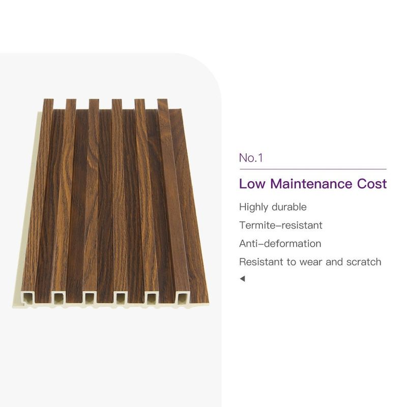 হোটেল আবাসিক ডাব্লুপিসি কাঠের অভ্যন্তরীণ প্রসাধন গ্রেট ওয়াল প্যানেল ডেকোরেটিভ ডাব্লুপিসি ফ্লুটেড ওয়াল প্যানেল