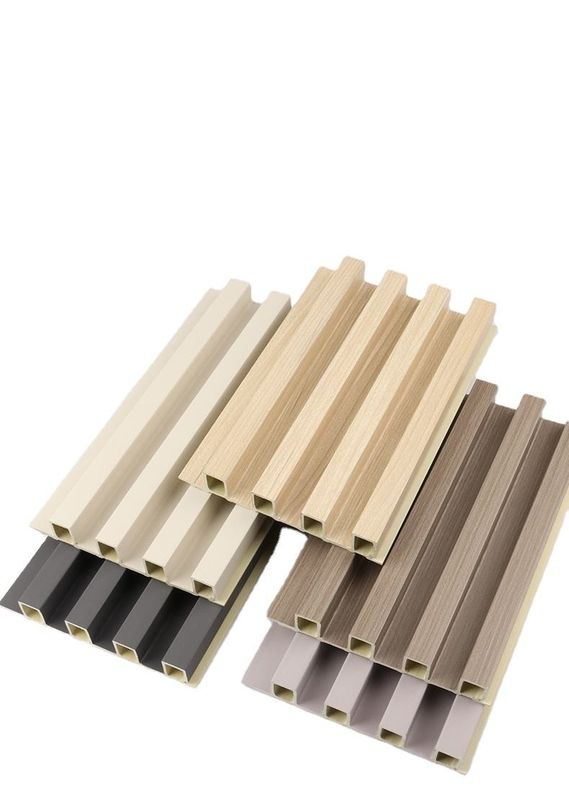 সহজ ইনস্টল করুন ওয়ালনট রঙ ইকো কাঠ ল্যামিনেট আলংকারিক দেয়াল আবরণ 155 * 9 WPC প্যানেল