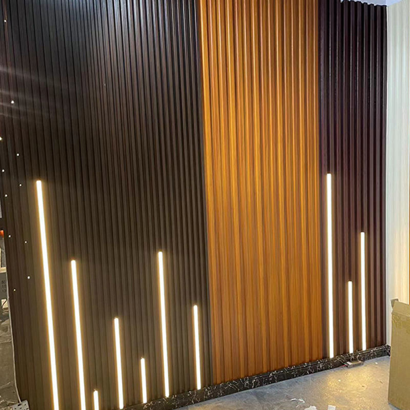 রঙিন ডাব্লুপিসি ওয়াল প্যানেল দেয়াল সজ্জা অভ্যন্তর সহজ ইনস্টলেশন অ্যান্টি-স্ক্র্যাচড ডাব্লুপিসি ওয়াল ক্ল্যাডিং