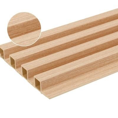 কাঠের আচ্ছাদন অভ্যন্তরীণ প্লাস্টিক কম্পোজিট ফ্লুটেড কভারিং বোর্ড ওয়েন্সকটিং ভিনাইল কাঠের আলংকারিক 3 ডি ডাব্লুপিসি ওয়াল প্যানেল