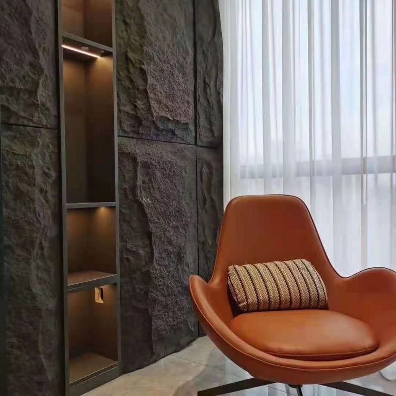 গরম বিক্রয় কৃত্রিম পিইউ সাংস্কৃতিক পাথর বহিরাগত প্রসাধন জন্য নকল চামড়া ওয়াল প্যানেল হালকা পাথর