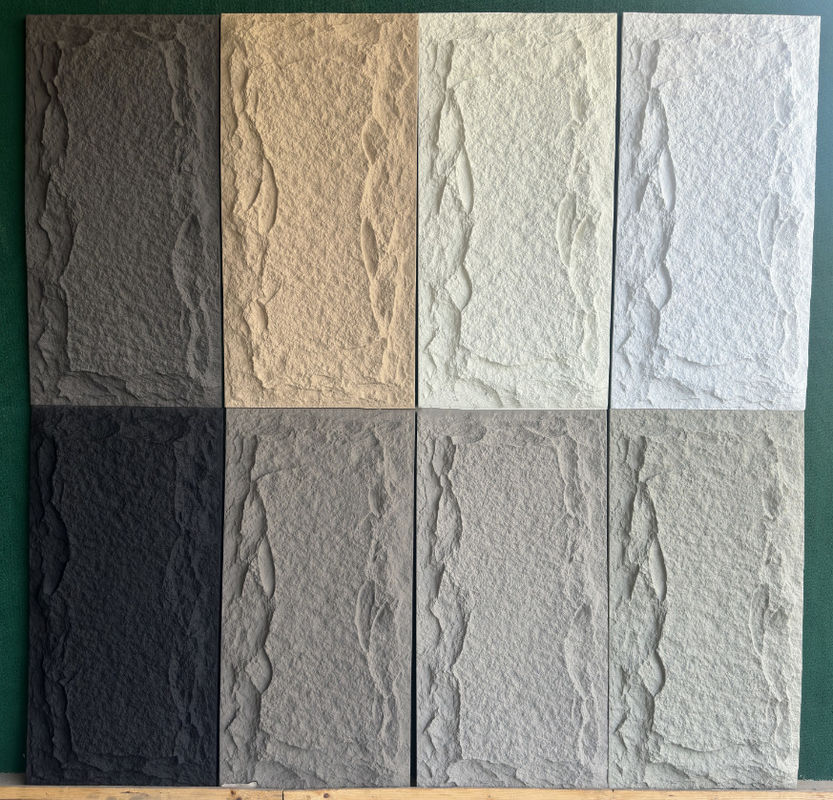 হালকা ওজন বহিরঙ্গন বহিরাগত আলংকারিক পিইউ ফ্যাক্স রক পলিউরেথেন পাথর প্যানেল 3 ডি পিইউ পাথর ওয়াল প্যানেল
