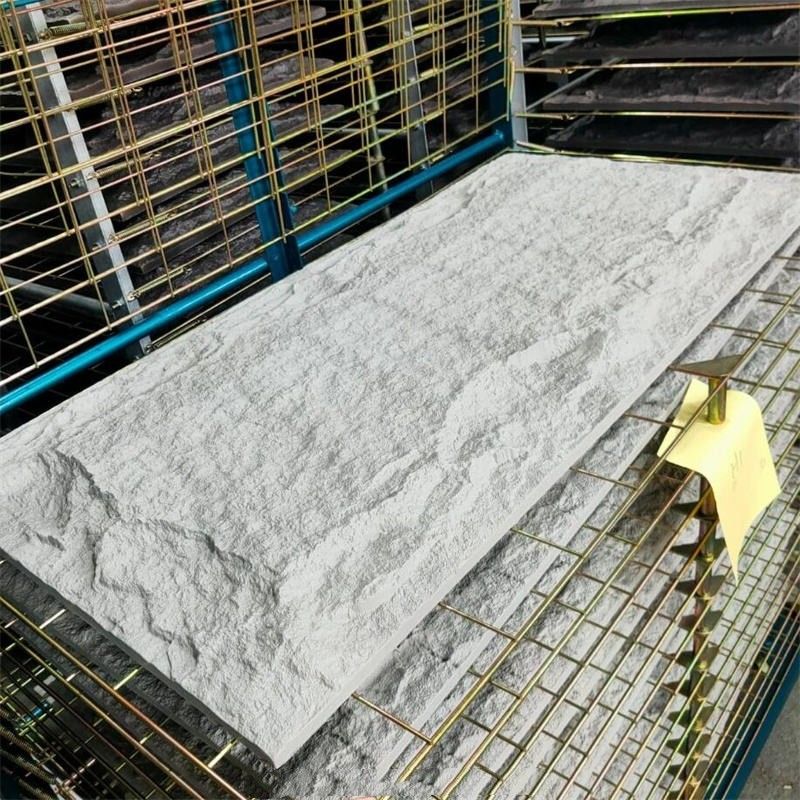 অভ্যন্তরীণ এবং বহিরাগত দেয়াল পিইউ পাথর প্যানেল জাল পাথর কৃত্রিম পাথর দেয়াল প্যানেল