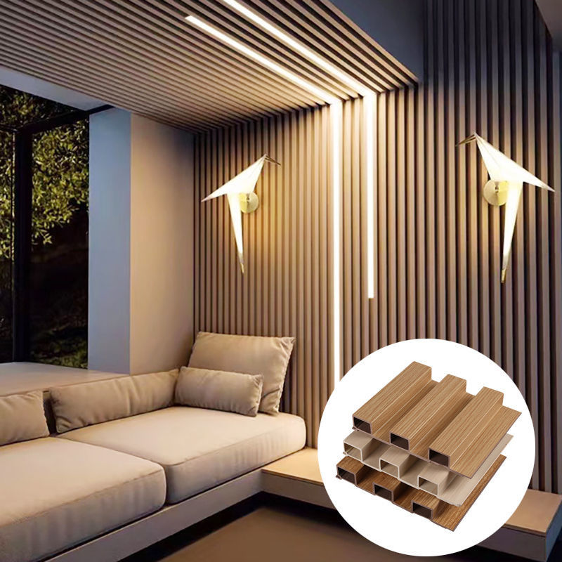 কারখানার অভ্যন্তরীণ সজ্জা পিভিসি লেপ আবরণ ওয়াল বোর্ড ডাব্লুপিসি অভ্যন্তরীণ ফ্লুটেড ওয়াল প্যানেল