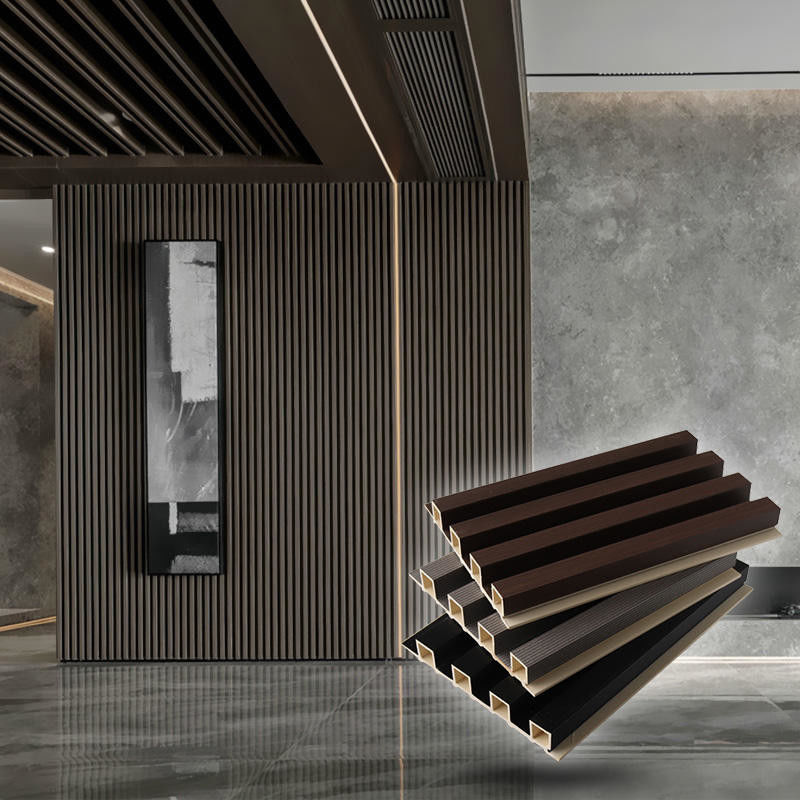 কারখানা পাইকারি পরিবেশগত কাঠের ওয়ালবোর্ড WPC পিভিসি প্লাস্টিক ওয়ালবোর্ড টিভি ওয়াল ইনডোর আউটডোর কাস্টম রং জন্য