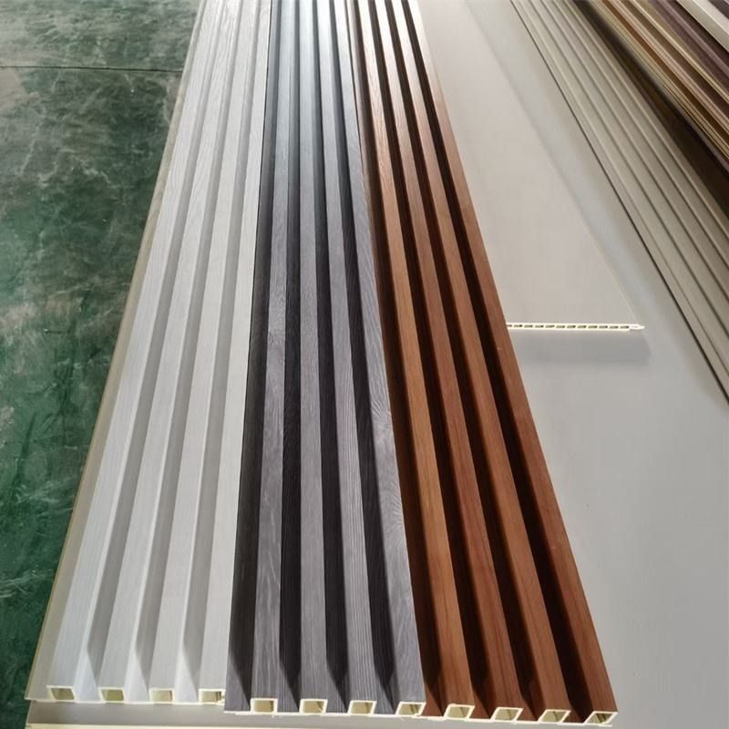জলরোধী wpc দেওয়াল প্যানেল পিভিসি ফিল্ম কাঠ প্লাস্টিক wpc সিলিং স্লট আচ্ছাদন ফ্ল্যাটেড অভ্যন্তরীণ দেওয়াল প্যানেল