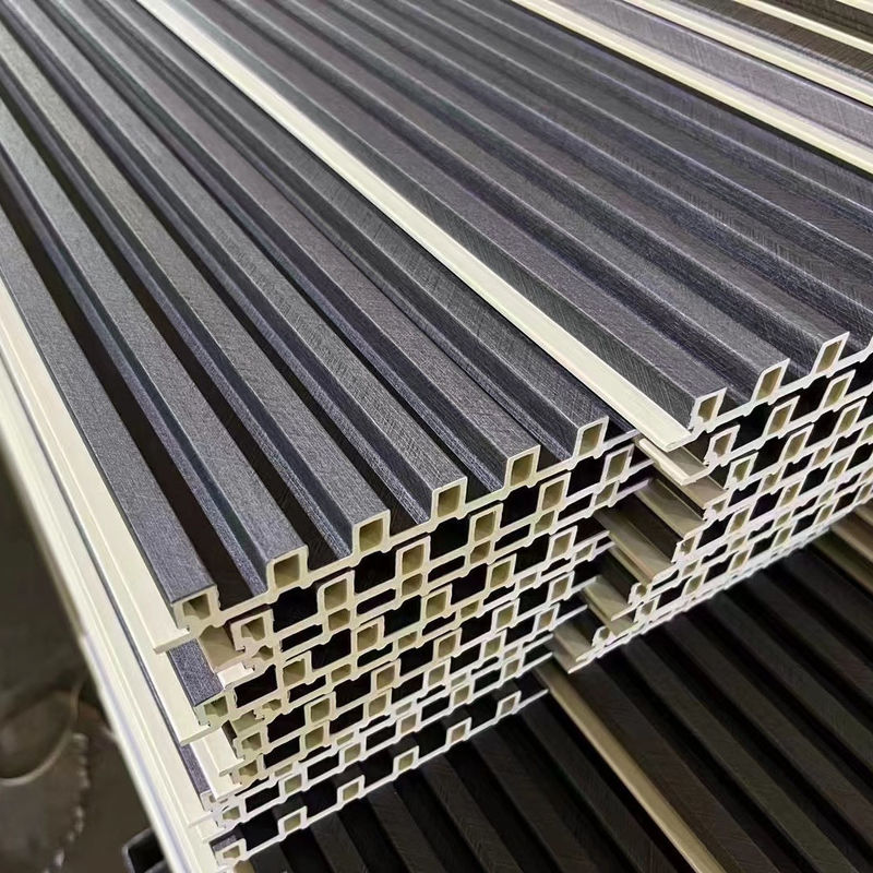 SONSILL UTO কাঠের শস্য পিভিসি অভ্যন্তরীণ সজ্জা Wpc ফ্লুটেড ওয়াল প্যানেল আচ্ছাদন অভ্যন্তরীণ সজ্জা