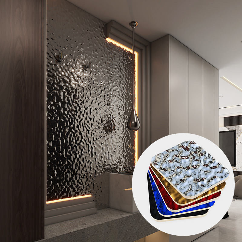 বাঁশ কাঠের কয়লা জল রিপল কাঠের ভিনিয়ার প্লেট কার্বন ক্রিস্টাল প্লেট বাঁশ কাঠের ফাইবার ওয়াল প্যানেল