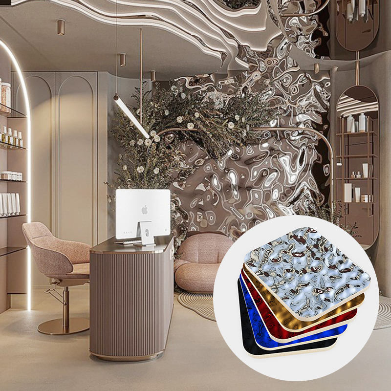 বাঁশ কাঠের কয়লা জল রিপল কাঠের ভিনিয়ার প্লেট কার্বন ক্রিস্টাল প্লেট বাঁশ কাঠের ফাইবার ওয়াল প্যানেল