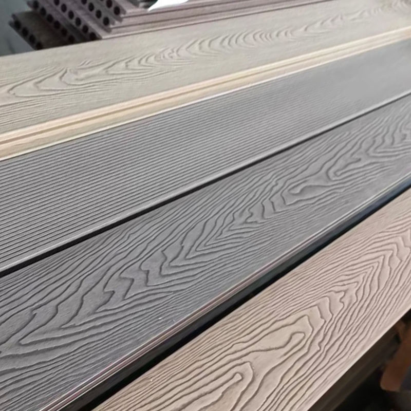 ডাব্লুপিসি ডেকিং বোর্ড জলরোধী কাঠ প্লাস্টিক কম্পোজিট মেঝে উপাদান টিক এবং পিভিসি বর্গক্ষেত্র বহি টাইলস