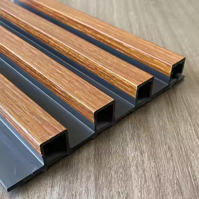 পিভিসি ডাব্লুপিসি অভ্যন্তরীণ প্রাচীর ফ্যাট প্যানেল 3 ডি ডেকোর ডাব্লুপিসি প্রাচীর প্যানেল অভ্যন্তরীণ হোটেল বাঁশ নকশা জন্য