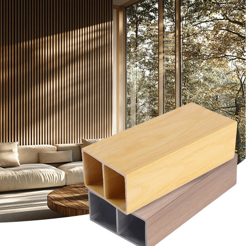 চকচকে ডব্লিউপিসি কাঠের টিউব, যা ঘরের অভ্যন্তর সজ্জার জন্য কাস্টমাইজড রঙে