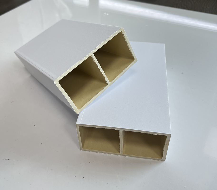 পরিবেশ বান্ধব ইনডোর হোল স্কোয়ার পিভিসি টিউব কলাম কাঠ প্লাস্টিক কাঠ Wpc টিউব পার্টিশন জন্য