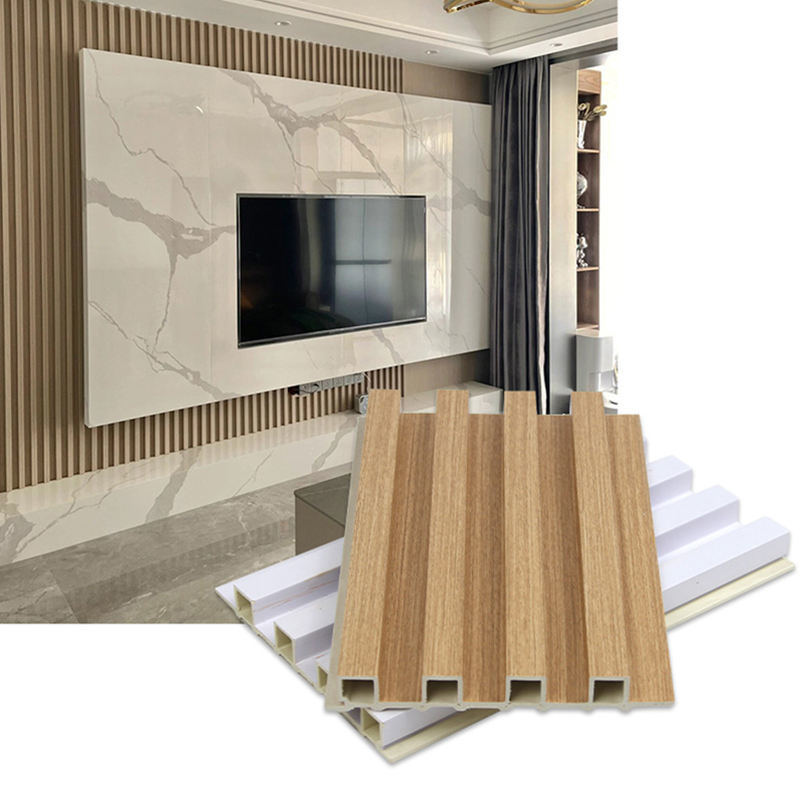 আধুনিক জলরোধী খাঁজকাটা ডব্লিউপিসি ওয়াল প্যানেল ইনডোর হোম ডেকোরেটিভ ব্যাকগ্রাউন্ড প্যানেল