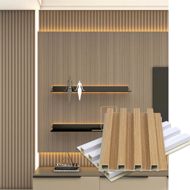 আধুনিক জলরোধী খাঁজকাটা ডব্লিউপিসি ওয়াল প্যানেল ইনডোর হোম ডেকোরেটিভ ব্যাকগ্রাউন্ড প্যানেল