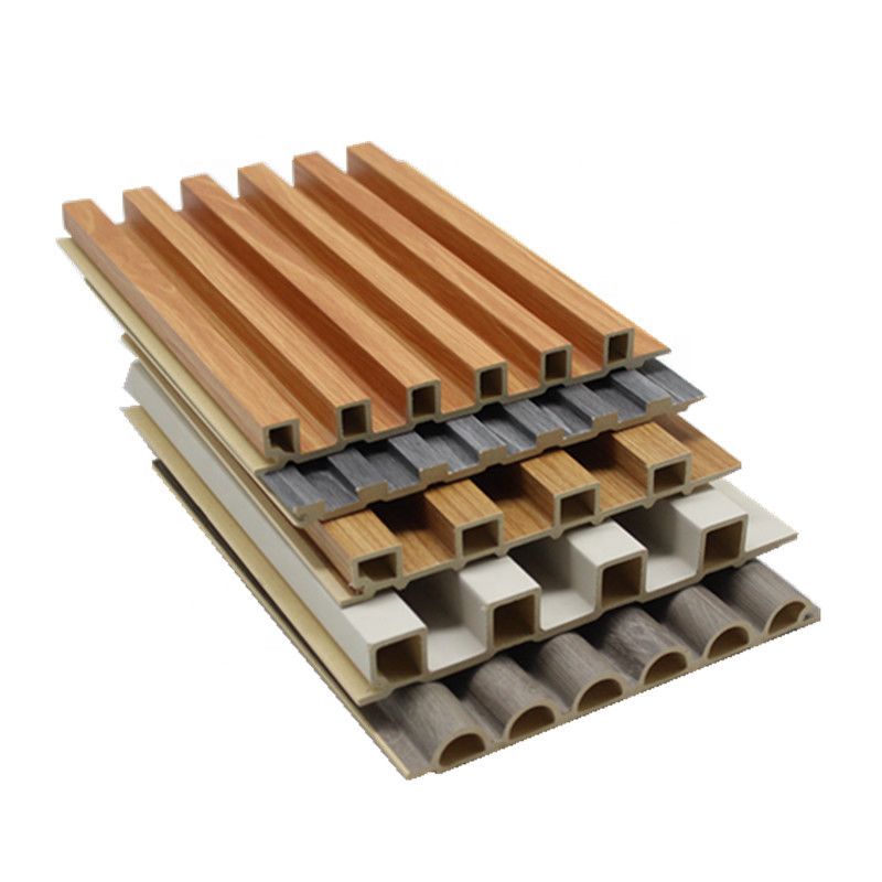 জলরোধী ইন্টিগ্রেটেড অন্যান্য ওয়াল বোর্ড বাঁকা কাঠের প্যানেল পিভিসি ওয়াল ডেকোর অভ্যন্তরীণ স্লট Wpc ওয়াল প্যানেল