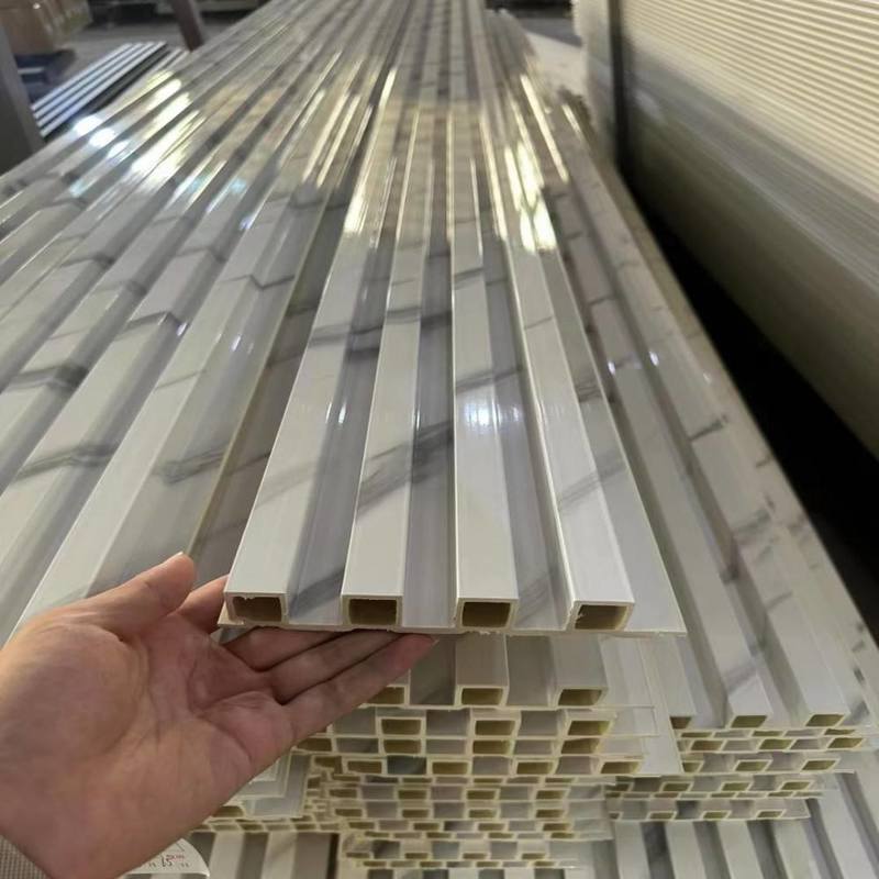 আধুনিক কাঠ প্লাস্টিক কম্পোজিট ডব্লিউপিসি (WPC) ওয়াল প্যানেল বাথরুমের অভ্যন্তরের জন্য, পিভিসি-এর বিকল্প