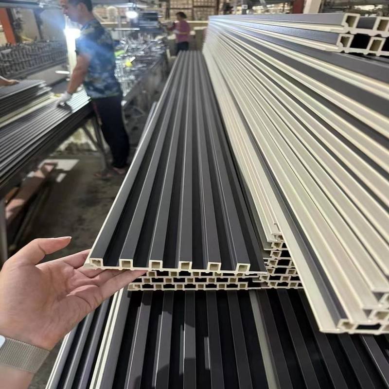 আধুনিক কাঠ প্লাস্টিক কম্পোজিট ডব্লিউপিসি (WPC) ওয়াল প্যানেল বাথরুমের অভ্যন্তরের জন্য, পিভিসি-এর বিকল্প