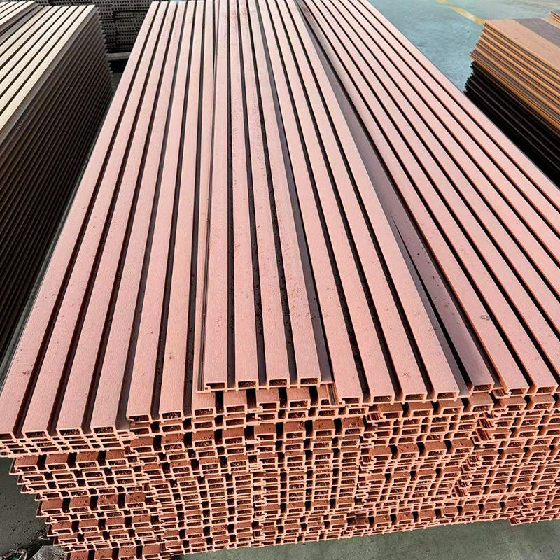 জলরোধী দেয়াল আবরণ WPC বহিরাগত বহিরঙ্গন কম্পোজিট দেয়াল প্যানেল পিভিসি কাঠের দেয়াল প্যানেল বহিরঙ্গন কো-এক্সট্রুজড ফ্লুটেড আবরণ প্যানেল