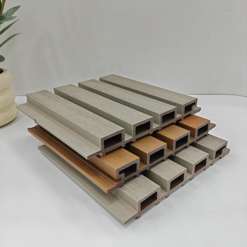 ডাব্লুপিসি আধুনিক জ্যামিতিক প্যাটার্ন জলরোধী বহিরাগত প্রাচীর প্যানেল কম্পোজিট আউটডোর আবরণ 5+ বছরের ওয়ারেন্টি গ্রাফিক সমাধান