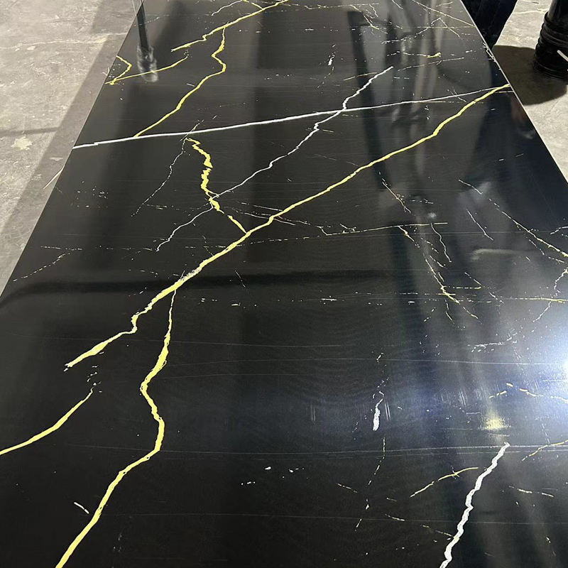 600*2440mm 4mm 5mm কাস্টম ডিজাইন এসপিসি মার্বেল বোর্ড অভ্যন্তরের জন্য জলরোধী পিভিসি ওয়াল প্যানেল প্লাস্টিকের ইউভি মার্বেল শীট