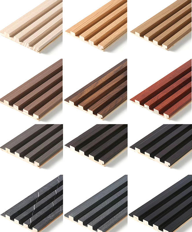 পিভিসি ডব্লিউপিসি ওয়াল প্যানেল কাঠের শস্যযুক্ত ফ্লুটেড প্যানেল 3D সজ্জা জন্য