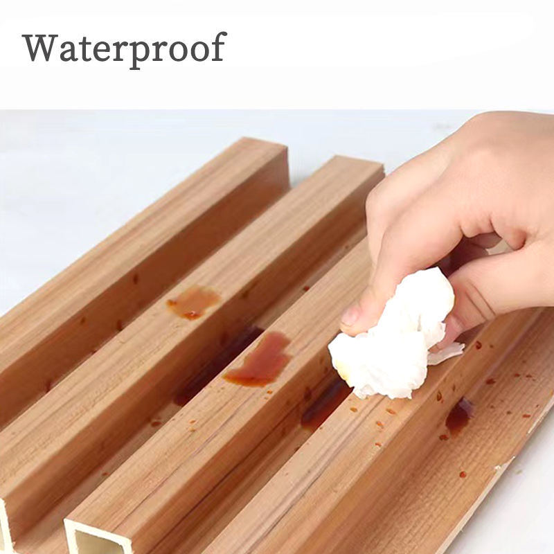 পিভিসি ডব্লিউপিসি ওয়াল প্যানেল কাঠের শস্যযুক্ত ফ্লুটেড প্যানেল 3D সজ্জা জন্য