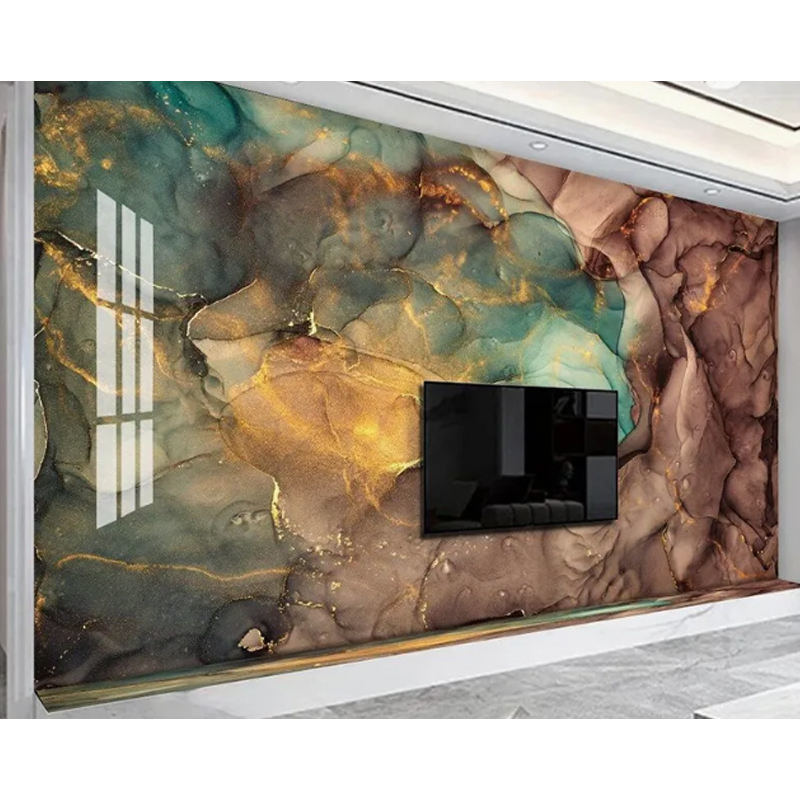 জলরোধী হালকা ওজনের 3 ডি ডিজাইন প্যানেল প্রাচীর প্যানেলের জন্য পিভিসি মার্বেল শীট মার্বেল ইউভি বোর্ড অভ্যন্তর প্রসাধন