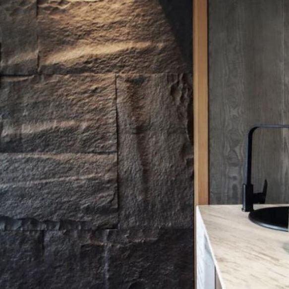 লাইটওয়েট আধুনিক ডিজাইন পলিউরেথেন সজ্জা পিইউ পাথর ওয়াল প্যানেল হোটেল এবং অভ্যন্তরীণ ব্যবহারের জন্য বড় স্ল্যাব চীন তৈরি