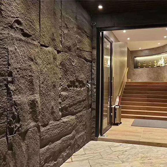 লাইটওয়েট আধুনিক ডিজাইন পলিউরেথেন সজ্জা পিইউ পাথর ওয়াল প্যানেল হোটেল এবং অভ্যন্তরীণ ব্যবহারের জন্য বড় স্ল্যাব চীন তৈরি