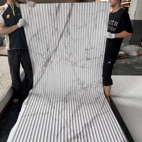 এমসিএম সফট সিরিজ আধুনিক নকশা নমনীয় কৃত্রিম পরিবেশ বান্ধব অগ্নিরোধী জলরোধী বড় স্ল্যাব ইনডোর আউটডোর ওয়াল সজ্জা 3 ডি