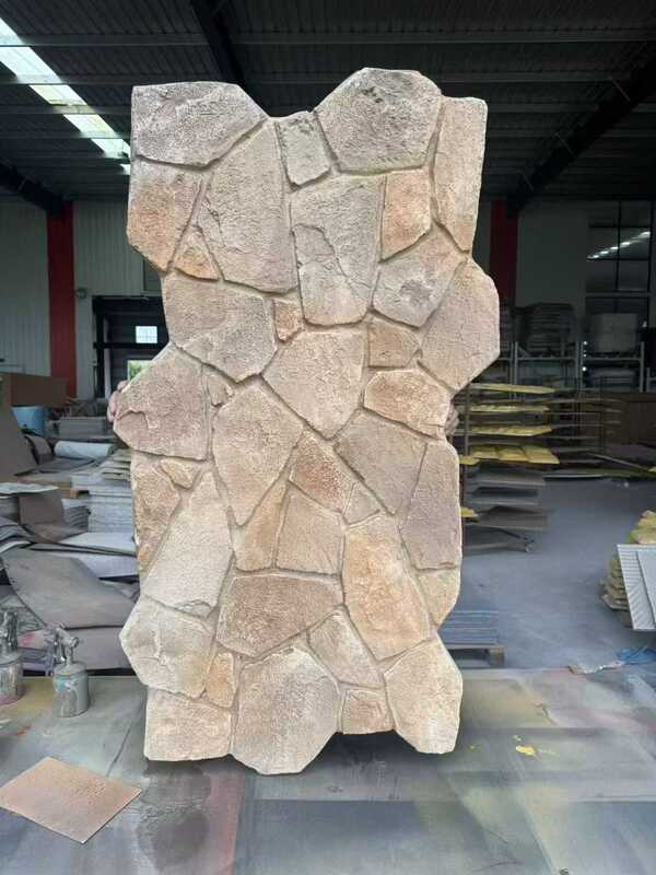 বাইরের দেয়াল প্যানেল আধুনিক পলিউরেথেন পিইউ কৃত্রিম সংস্কৃতি পাথর হালকা ওজনের কৃত্রিম পিইউ মার্বেল পাথর