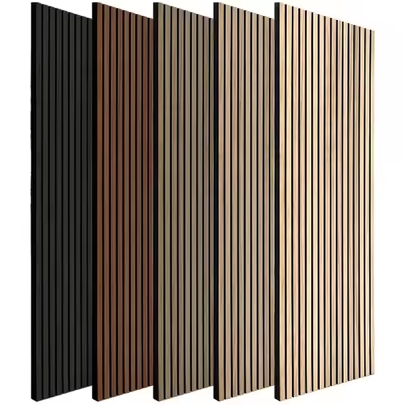 Professional Manufacturer Sound Insulator Wood Slat Acoustic Pet Panel Natural Oak Acoustic Slat Wood Wall Panels