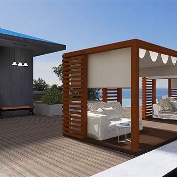 কো এক্সট্রুশন উড প্লাস্টিক কম্পোজিট এক্সটেরিয়র ওয়াল ক্ল্যাডিং 222 মিমি × 25 মিমি