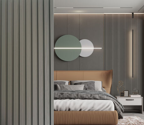 ক্লাসিক 3000mm WPC কাঠ ফাইবার ওয়াল প্যানেল Fluted Wpc ওয়াল বোর্ড ইকো ফ্রেন্ডলি