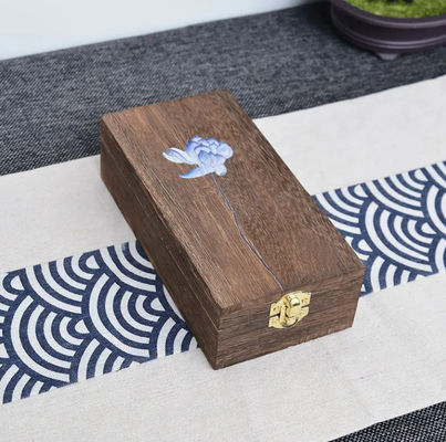 উপহার সংরক্ষণের জন্য কাস্টমাইজড মাল্টি-রঙের পাওলোনিয়া সলিড কাঠের গয়না বাক্স