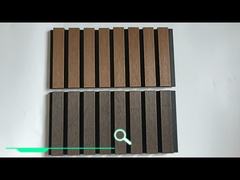 ফ্লুটেড ওয়াল প্যানেল ক্ল্যাডিং উড প্লাস্টিক কম্পোজিট ডব্লিউপিসি ওয়াল সিলিং প্যানেল ল্যামিনেটেড উড ভেনিয়ার